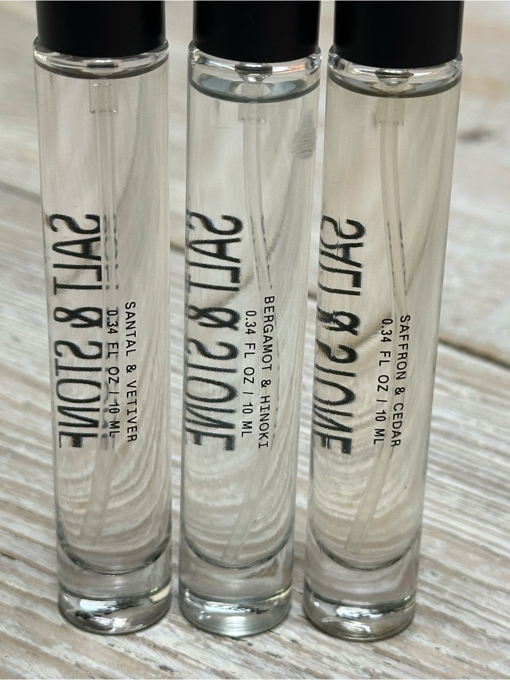Salt & Stone 3 Piece 10ml Perfumes Santal, Saffron, Bergamot - Picture 2 of 3